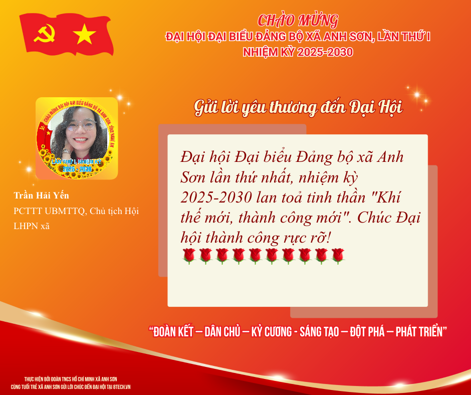 Lời chúc Trần Hải Yến