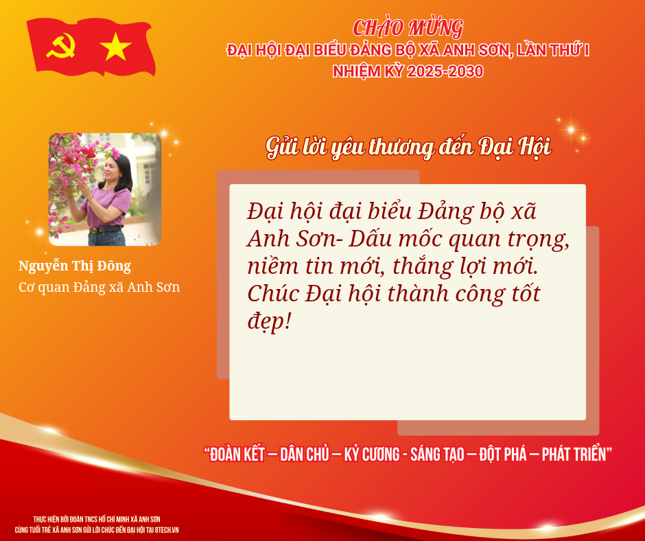 Lời chúc Nguyễn Thị Đông