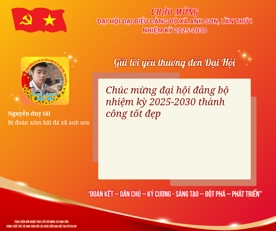 Lời chúc Nguyễn duy tài