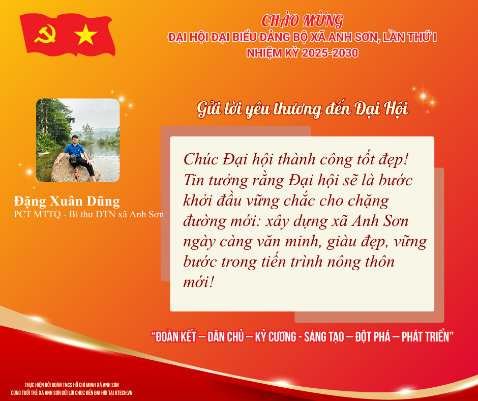 Lời chúc Đặng Xuân Dũng