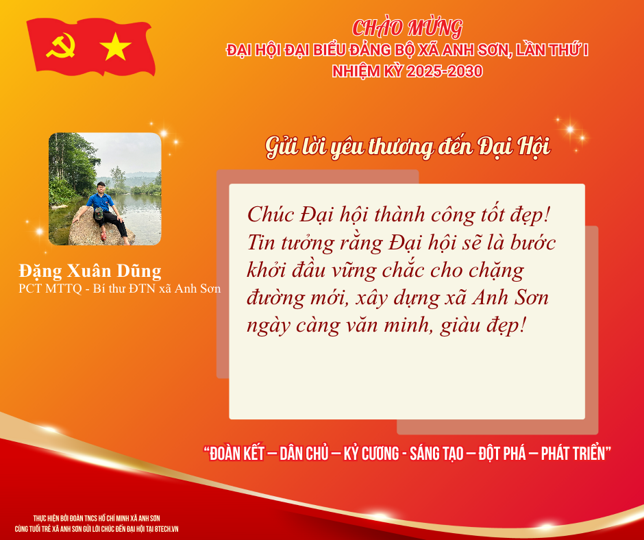 Lời chúc Đặng Xuân Dũng