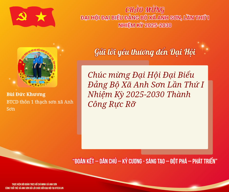 Lời chúc Bùi Đức Khương