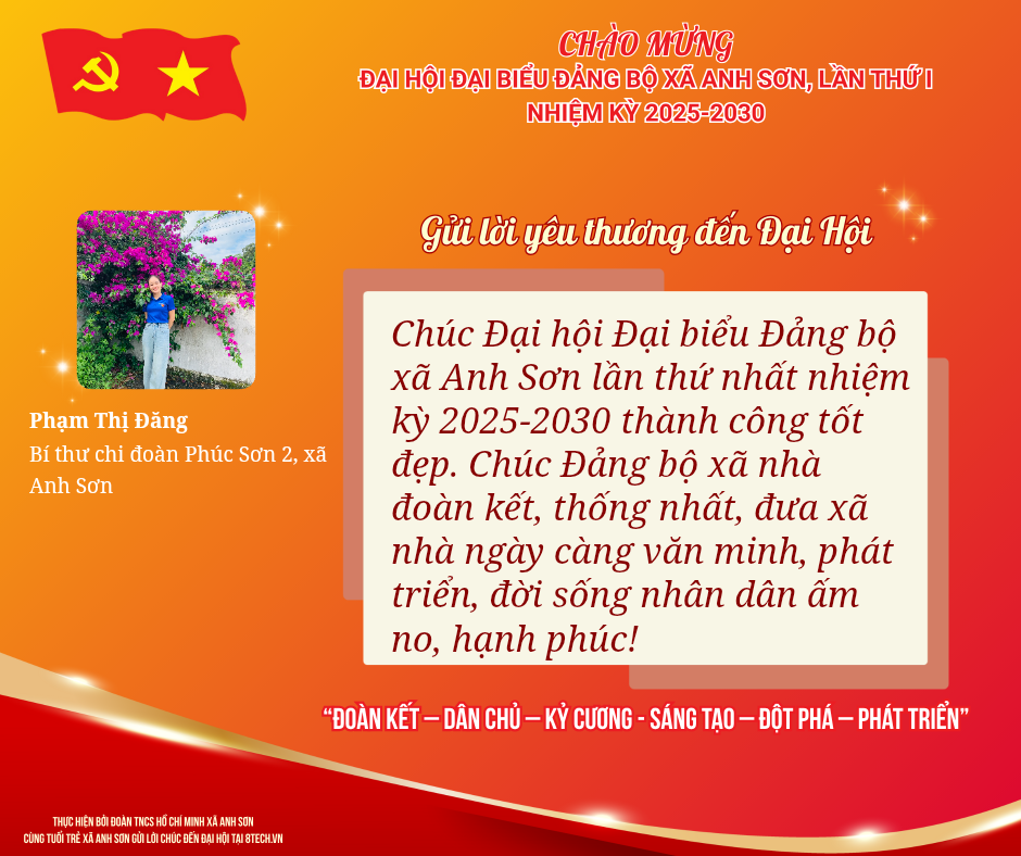 Lời chúc Phạm Thị Đăng
