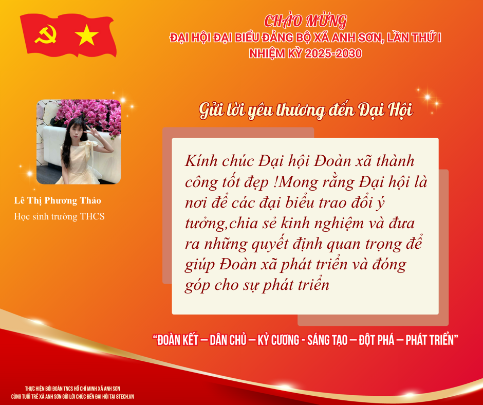 Lời chúc Lê Thị Phương Thảo