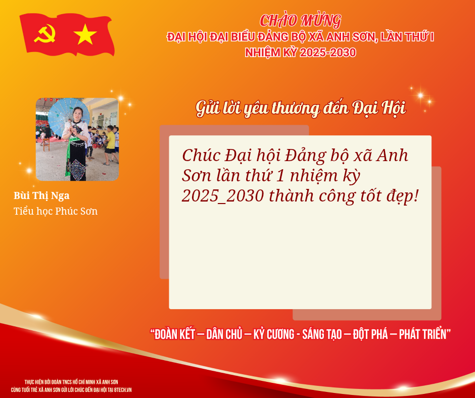 Lời chúc Bùi Thị Nga