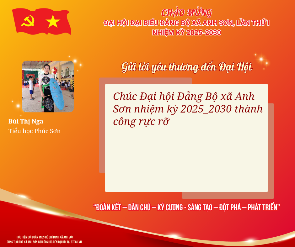 Lời chúc Bùi Thị Nga