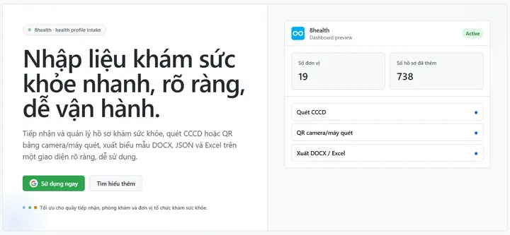 8Health hồ sơ sức khỏe